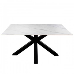 MESA JOYCE DE PORCELANICO Y ACERO