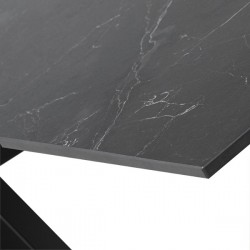 MESA JOYCE DE PORCELANICO Y ACERO