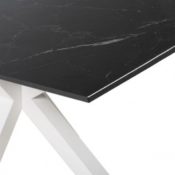 MESA JOYCE DE PORCELANICO Y ACERO