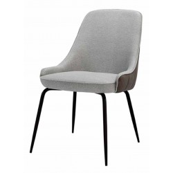 SILLA AGATA CON TEJIDO Y PIEL SINTETICA