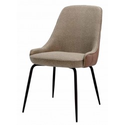 SILLA AGATA CON TEJIDO Y PIEL SINTETICA