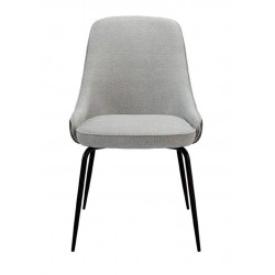 SILLA AGATA CON TEJIDO Y PIEL SINTETICA