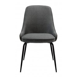 SILLA AGATA CON TEJIDO Y PIEL SINTETICA