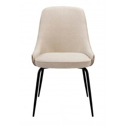 SILLA AGATA CON TEJIDO Y PIEL SINTETICA