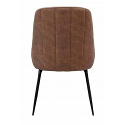 SILLA AGATA CON TEJIDO Y PIEL SINTETICA