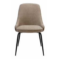 SILLA AGATA CON TEJIDO Y PIEL SINTETICA