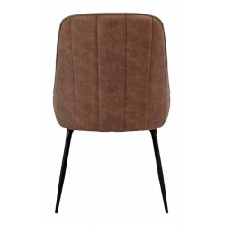 SILLA AGATA CON TEJIDO Y PIEL SINTETICA