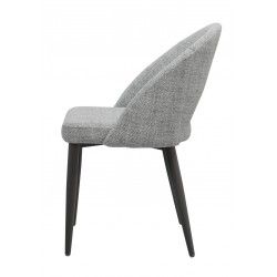 SILLA TAPIZADA DORIS CON EL RESPALDO ABIERTO