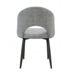 SILLA TAPIZADA DORIS CON EL RESPALDO ABIERTO