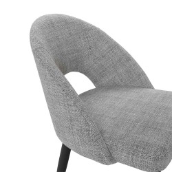 SILLA TAPIZADA DORIS CON EL RESPALDO ABIERTO