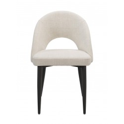 SILLA TAPIZADA DORIS CON EL RESPALDO ABIERTO