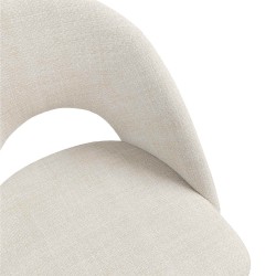 SILLA TAPIZADA DORIS CON EL RESPALDO ABIERTO