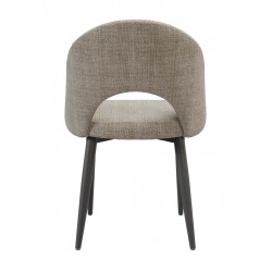 SILLA TAPIZADA DORIS CON EL RESPALDO ABIERTO