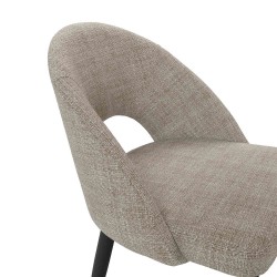 SILLA TAPIZADA DORIS CON EL RESPALDO ABIERTO