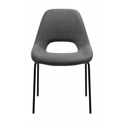 SILLA TAPIZADA SIMONA CON EL RESPALDO ABIERTO