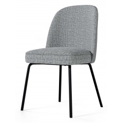 SILLA TAPIZADA MAXIME CON PATAS DE ACERO