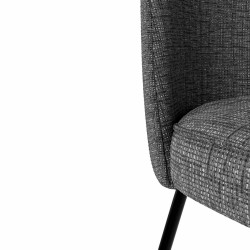 SILLA TAPIZADA MAXIME CON PATAS DE ACERO