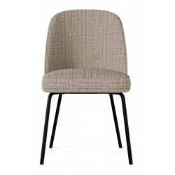 SILLA TAPIZADA MAXIME CON PATAS DE ACERO