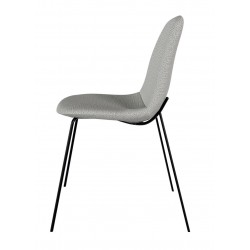 SILLA TAPIZADA DANA CON PATAS DE ACERO