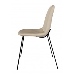 SILLA TAPIZADA DANA CON PATAS DE ACERO