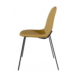 SILLA TAPIZADA DANA CON PATAS DE ACERO