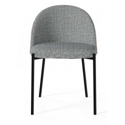 SILLA TAPIZADA CASANDRA CON RESPALDO DE MADERA