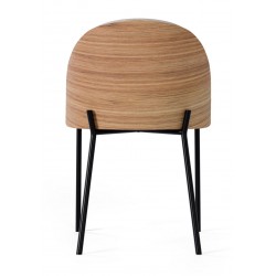 SILLA TAPIZADA CASANDRA CON RESPALDO DE MADERA