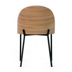 SILLA TAPIZADA CASANDRA CON RESPALDO DE MADERA