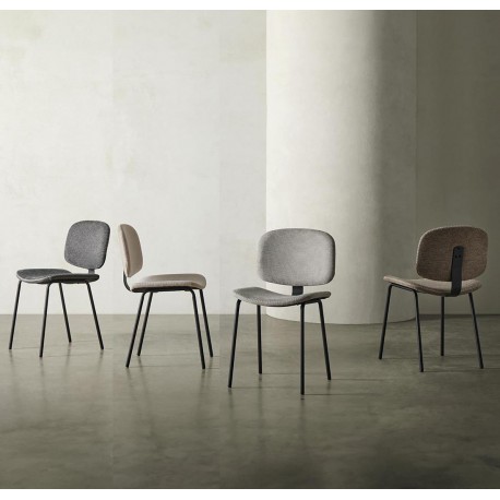 SILLA TAPIZADA WINONA CON PESPUNTE EN CRUZ