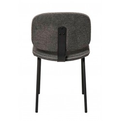 SILLA TAPIZADA WINONA CON PESPUNTE EN CRUZ