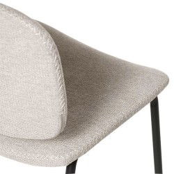 SILLA TAPIZADA WINONA CON PESPUNTE EN CRUZ