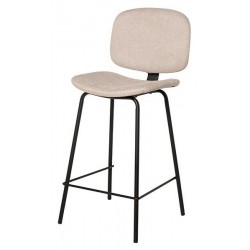 TABURETE TAPIZADO LOGAN CON PESPUNTE EN CRUZ