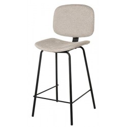 TABURETE TAPIZADO LOGAN CON PESPUNTE EN CRUZ