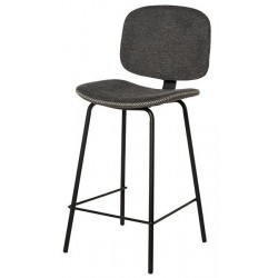 TABURETE TAPIZADO LOGAN CON PESPUNTE EN CRUZ