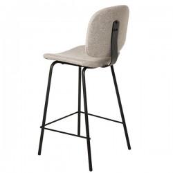 TABURETE TAPIZADO LOGAN CON PESPUNTE EN CRUZ