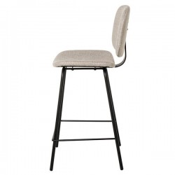 TABURETE TAPIZADO LOGAN CON PESPUNTE EN CRUZ