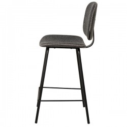 TABURETE TAPIZADO LOGAN CON PESPUNTE EN CRUZ