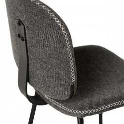 TABURETE TAPIZADO LOGAN CON PESPUNTE EN CRUZ