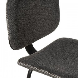 TABURETE TAPIZADO LOGAN CON PESPUNTE EN CRUZ