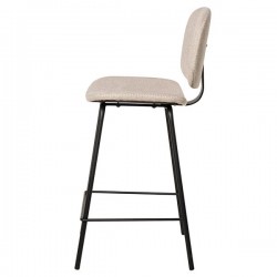 TABURETE TAPIZADO LOGAN CON PESPUNTE EN CRUZ