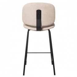 TABURETE TAPIZADO LOGAN CON PESPUNTE EN CRUZ