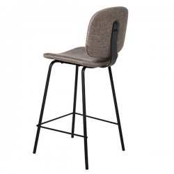 TABURETE TAPIZADO LOGAN CON PESPUNTE EN CRUZ