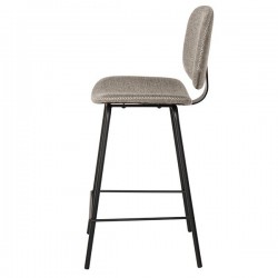 TABURETE TAPIZADO LOGAN CON PESPUNTE EN CRUZ