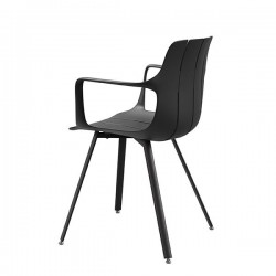 SILLA CON BRAZOS YAMAL CON PATAS DE METAL