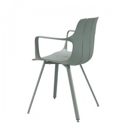 SILLA CON BRAZOS YAMAL CON PATAS DE METAL