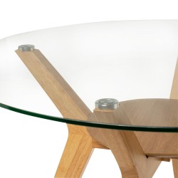 MESA REDONDA SABRINE DE CRISTAL TEMPLADO