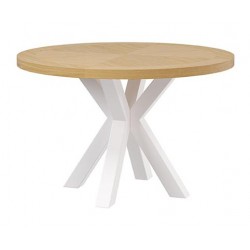 MESA BEVERLY DE CHAPA ROBLE Y ACERO