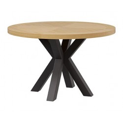 MESA BEVERLY DE CHAPA ROBLE Y ACERO