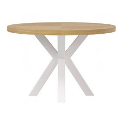 MESA BEVERLY DE CHAPA ROBLE Y ACERO