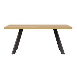 MESA KRISTEL DE CHAPA ROBLE Y PATAS DE ACERO